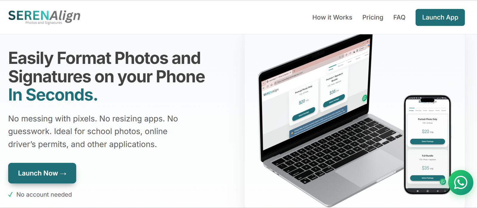 SerenAlign on laptop and phone